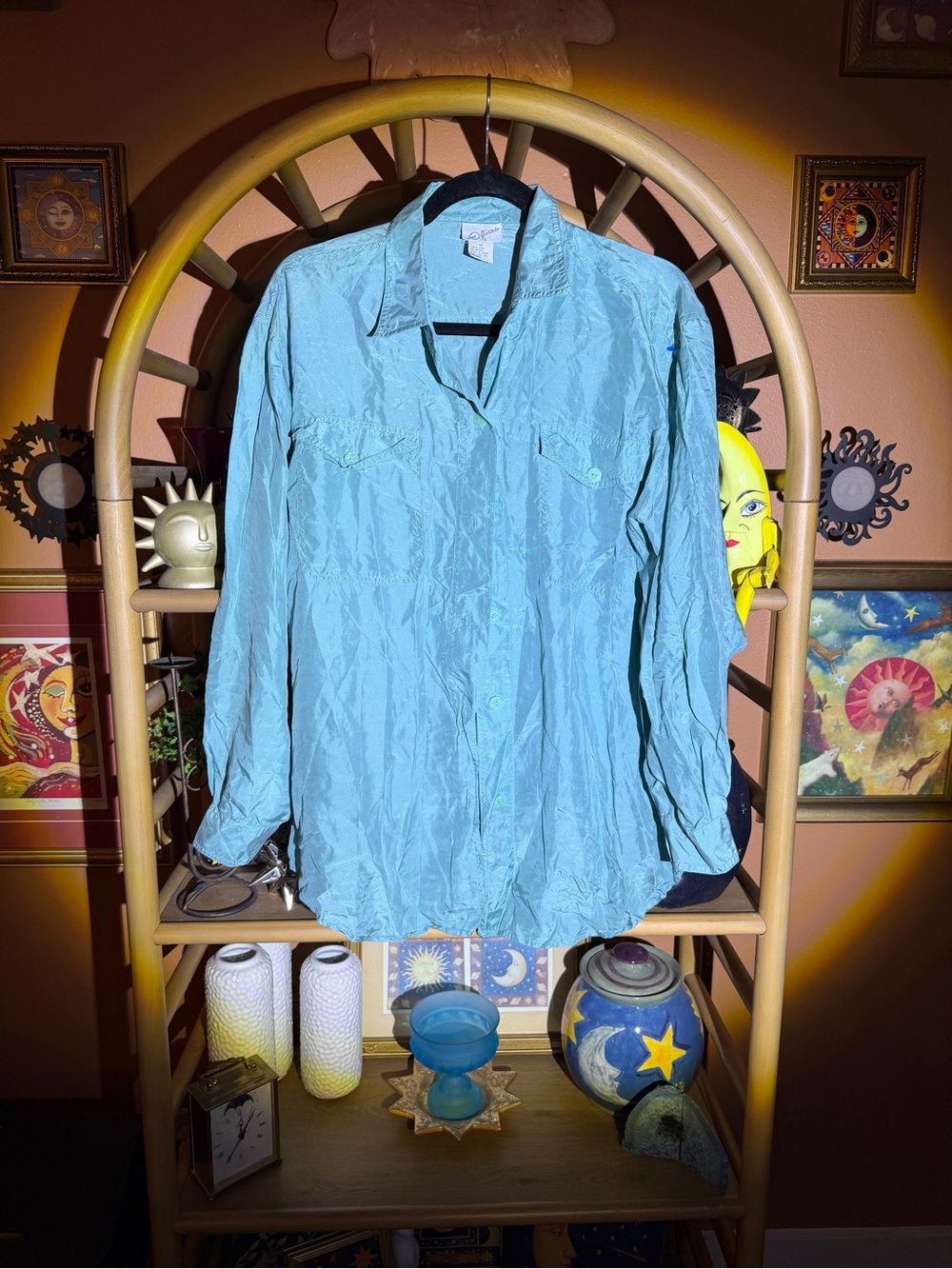 Light Aqua Button-Up Shirt